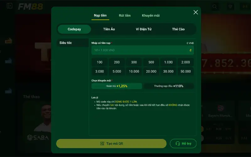 FM88 - Trang Cá Cược | Casino | Thể Thao | Bắn Cá | Nỗ Hũ 11 Gửi tiền vài tài khoản Fm88