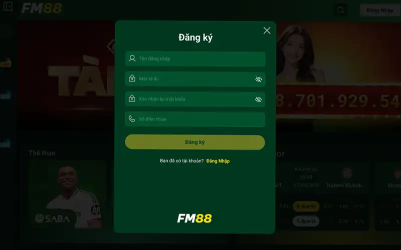 FM88 - Trang Cá Cược | Casino | Thể Thao | Bắn Cá | Nỗ Hũ 10 Hướng dẫn đăng ký tài khoản Fm88